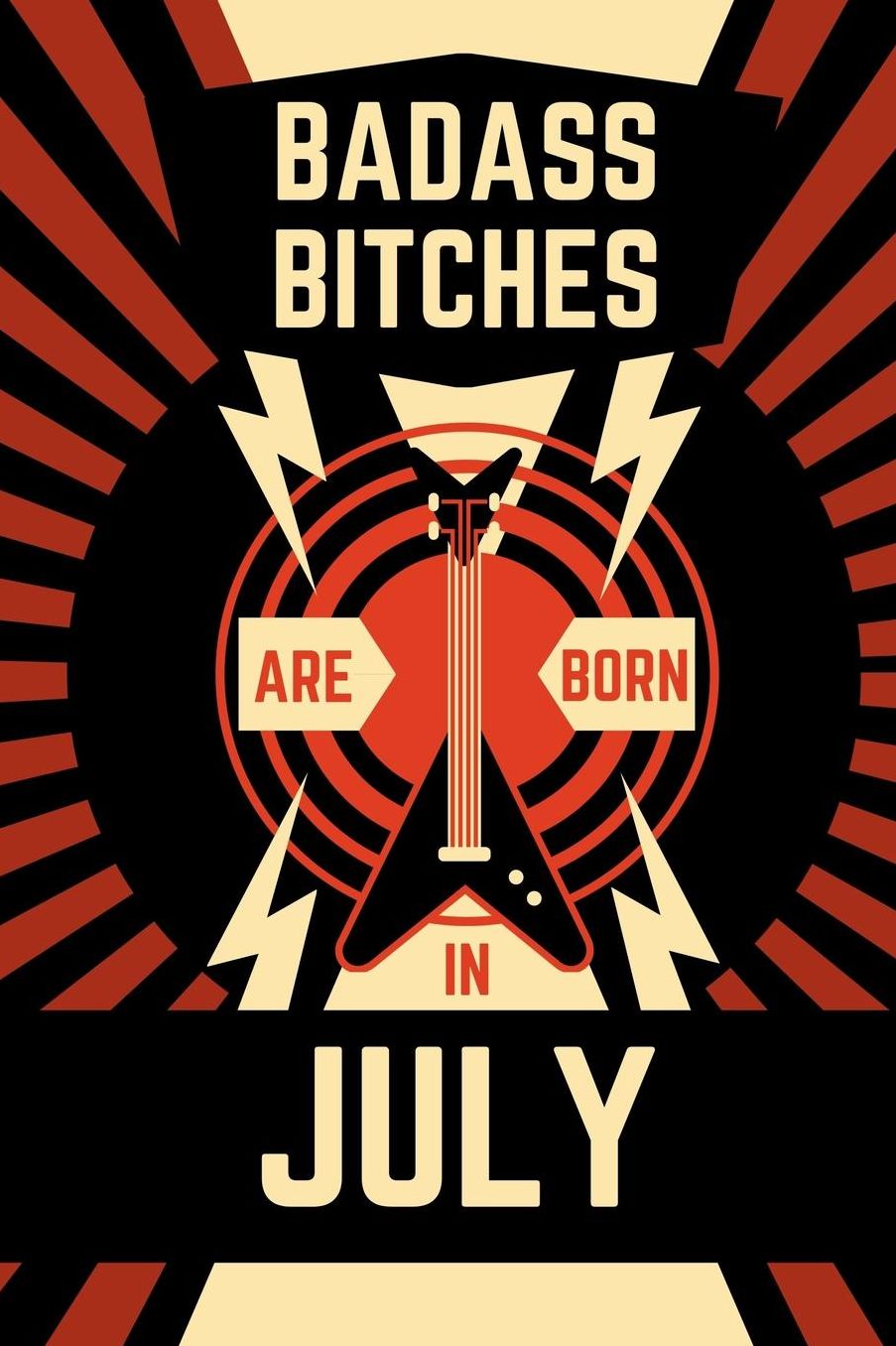 Bad Ass Bitches Are Born in July: A5 notebook squared unique birthday gift for girls born in July funny present for best friends and coworker journal calendar diary