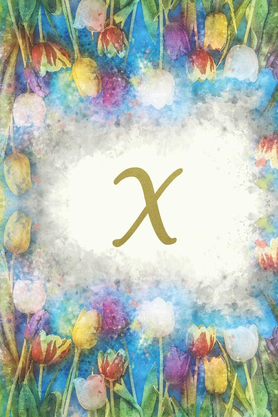 X: Monogram Initial Notebook for Women and Girls, Blank, 6 x 9, 110 pages