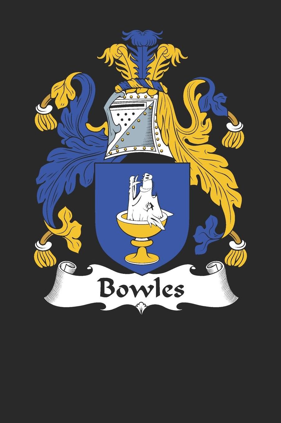 Bowles: Bowles Coat of Arms and Family Crest Notebook Journal (6 x 9 - 100 pages)