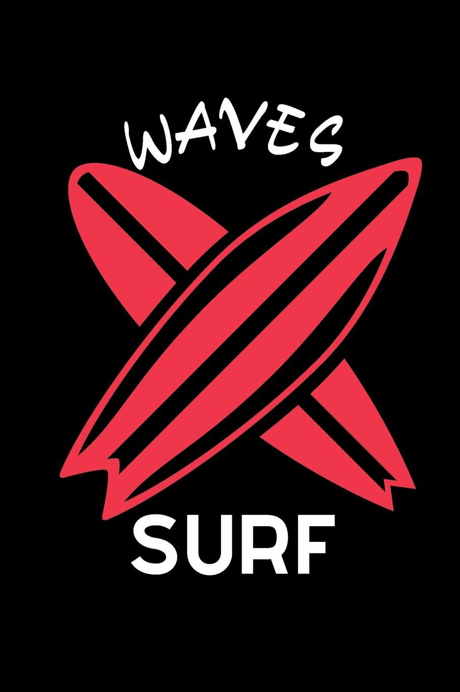 Waves Surf: small lined Surf Notebook / Travel Journal to write in (6'' x 9'') 120 pages