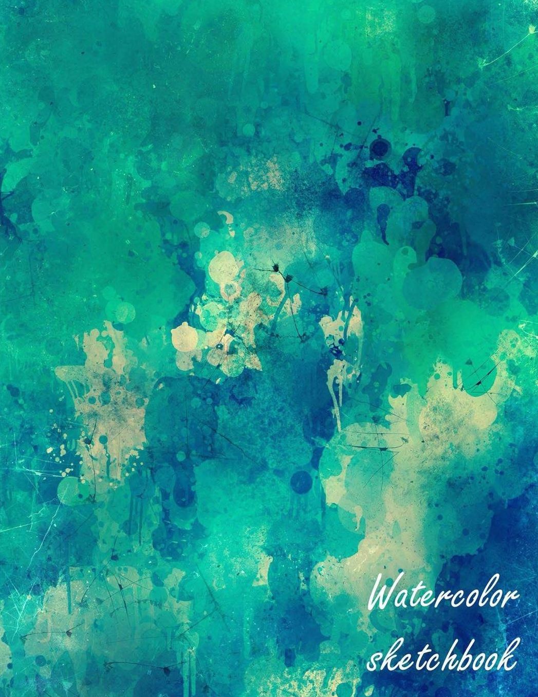 watercolor sketchbook: blank sketchbook with watercolor themed cover, (8.5x11) large and blank notebook for drawing sketching doodling and more.