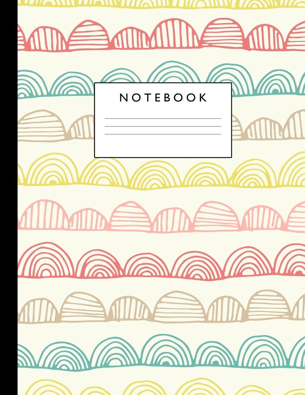Notebook: Cute Lined Journal Ruled Composition Note Book to Draw and Write In - School Supplies for Elementary, Highschool and College (8.5 x 11 Size 100 Writing Pages) Cover Design 217