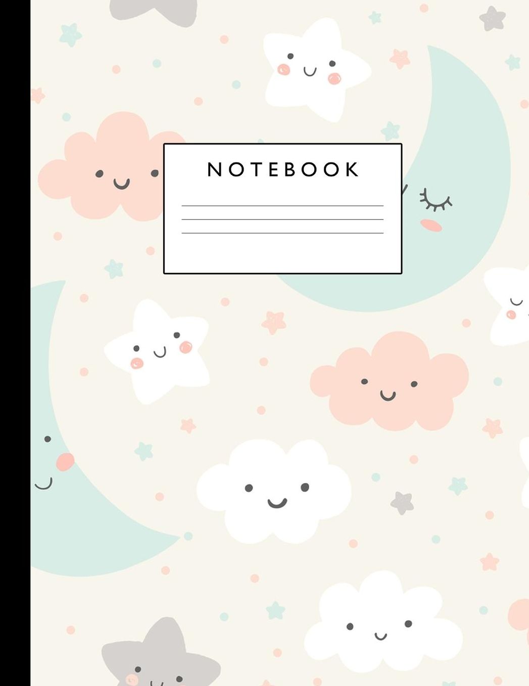 Notebook: Cute Lined Journal Ruled Composition Note Book to Draw and Write In - School Supplies for Elementary, Highschool and College (8.5 x 11 Size 100 Writing Pages) Cover Design 219