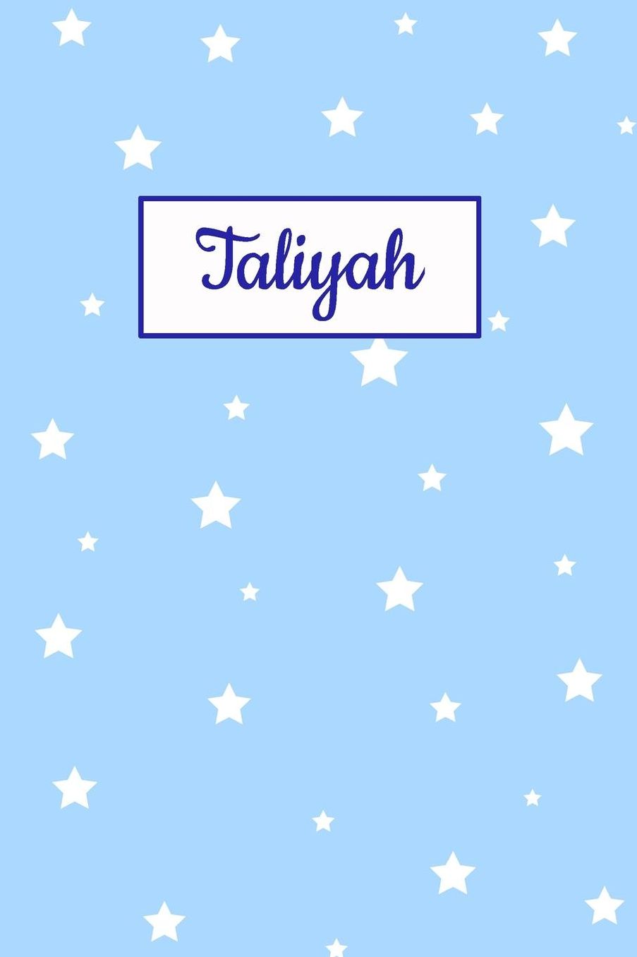 Taliyah: Personalized Name Journal. Wide Ruled (Lined) Writing Diary, Composition Book. Baby Blue Star Cover for Girls, Kids and Teens