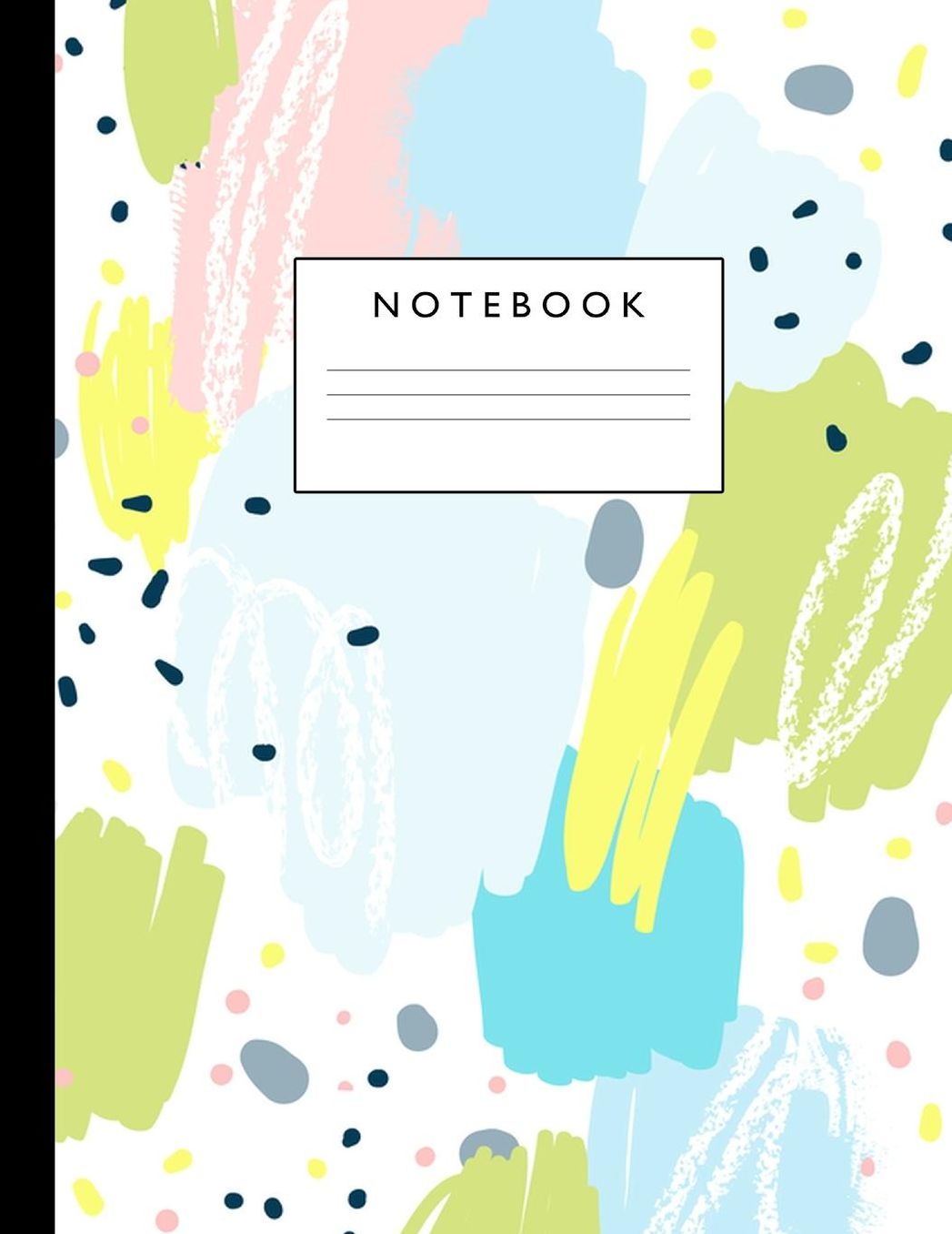 Notebook: Cute Lined Journal Ruled Composition Note Book to Draw and Write In - School Supplies for Elementary, Highschool and College (8.5 x 11 Size 100 Writing Pages) Cover Design 229