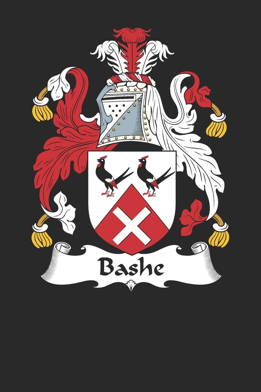 Bashe: Bashe Coat of Arms and Family Crest Notebook Journal (6 x 9 - 100 pages)