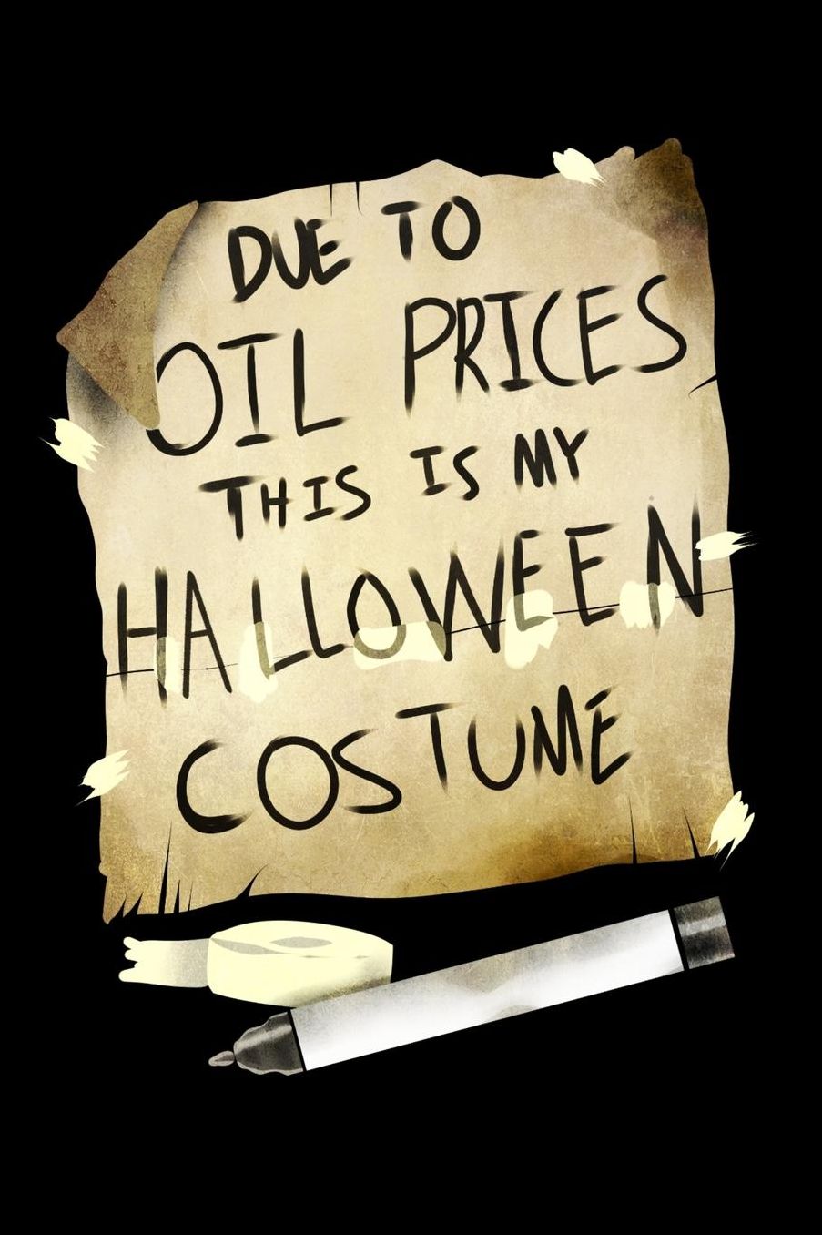 Due Oil Prices This Is My Halloween Costume: 120 Pages I 6x9 I Cornellnotes I Funny Happy Halloween Celebration Gifts