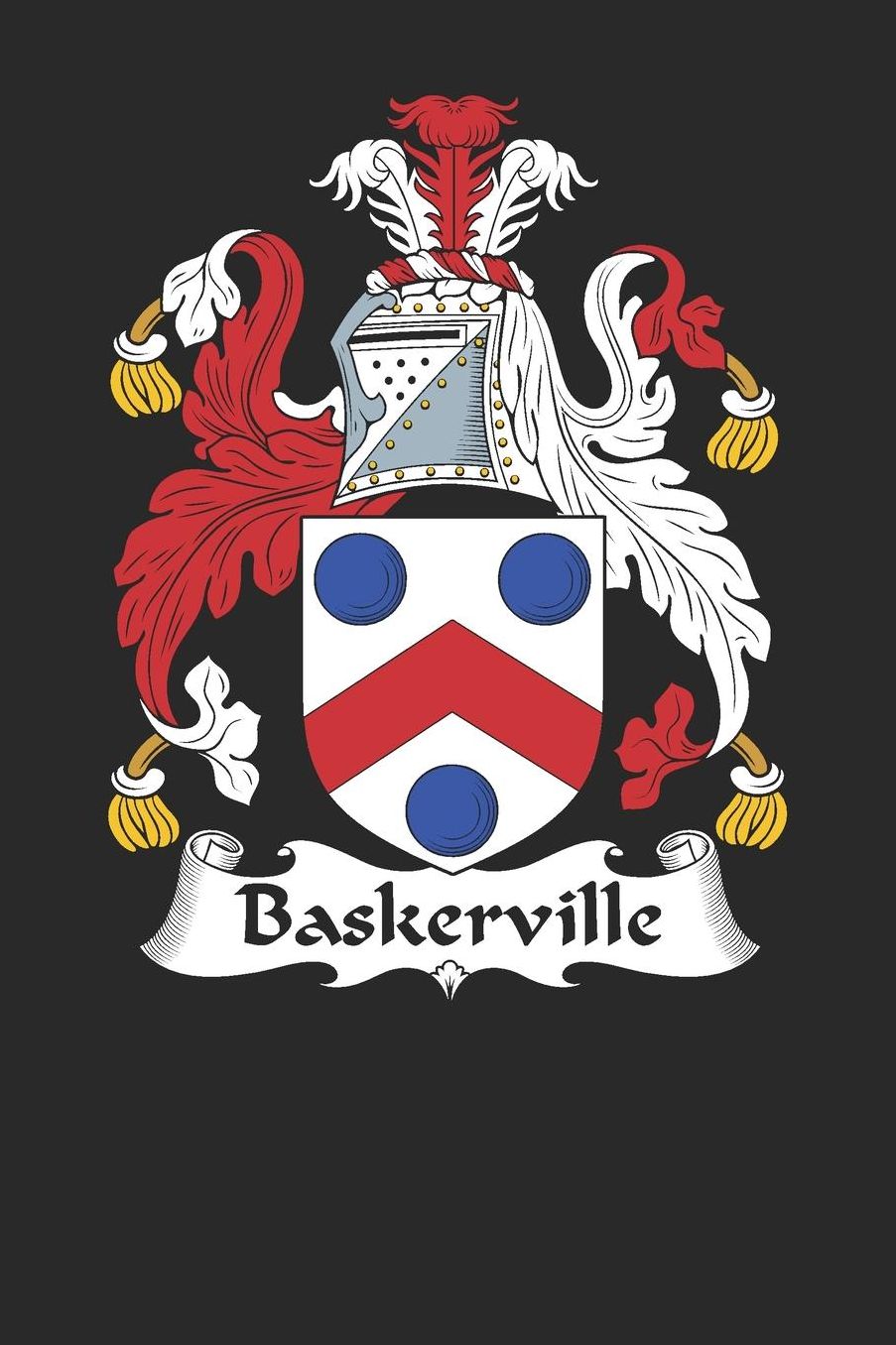 Baskerville: Baskerville Coat of Arms and Family Crest Notebook Journal (6 x 9 - 100 pages)