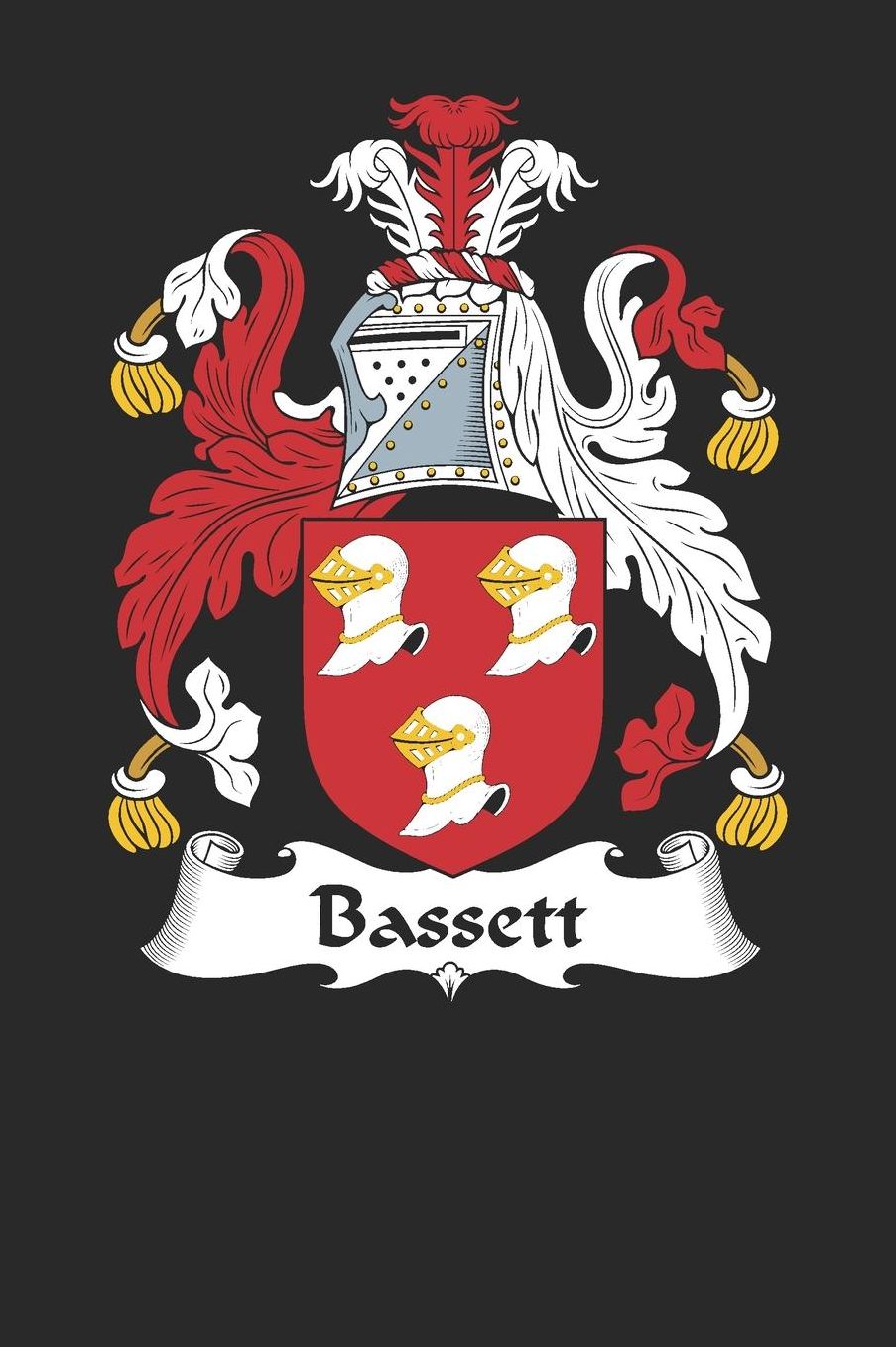 Bassett: Bassett Coat of Arms and Family Crest Notebook Journal (6 x 9 - 100 pages)