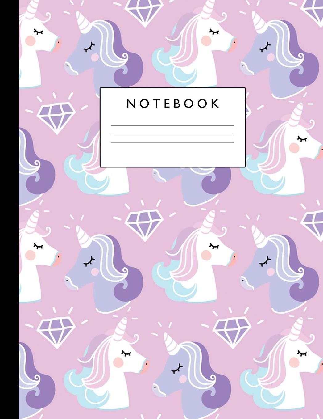 Notebook: Cute Lined Journal Ruled Composition Note Book to Draw and Write In - School Supplies for Elementary, Highschool and College (8.5 x 11 Size 100 Writing Pages) Cover Design 253