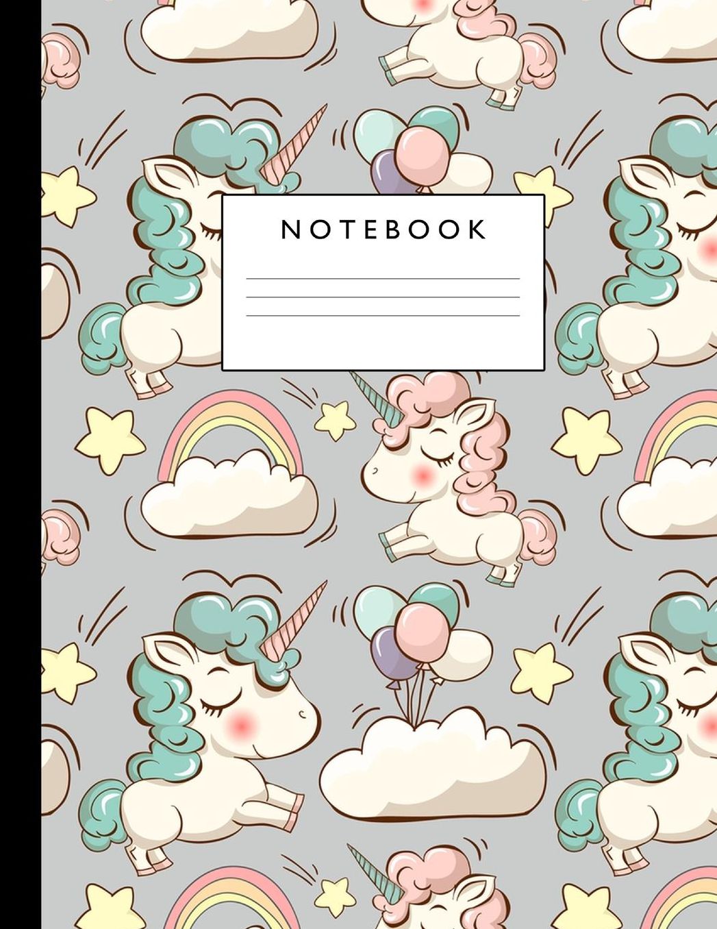 Notebook: Cute Lined Journal Ruled Composition Note Book to Draw and Write In - School Supplies for Elementary, Highschool and College (8.5 x 11 Size 100 Writing Pages) Cover Design 255