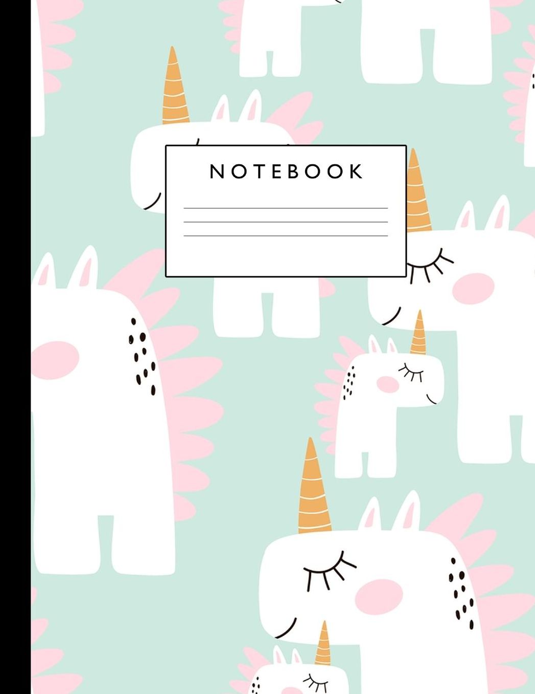 Notebook: Cute Lined Journal Ruled Composition Note Book to Draw and Write In - School Supplies for Elementary, Highschool and College (8.5 x 11 Size 100 Writing Pages) Cover Design 256