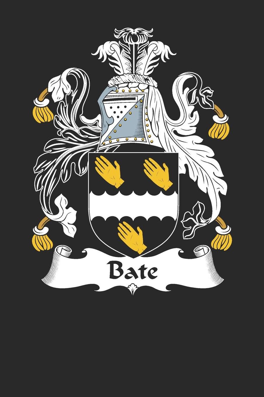 Bate: Bate Coat of Arms and Family Crest Notebook Journal (6 x 9 - 100 pages)