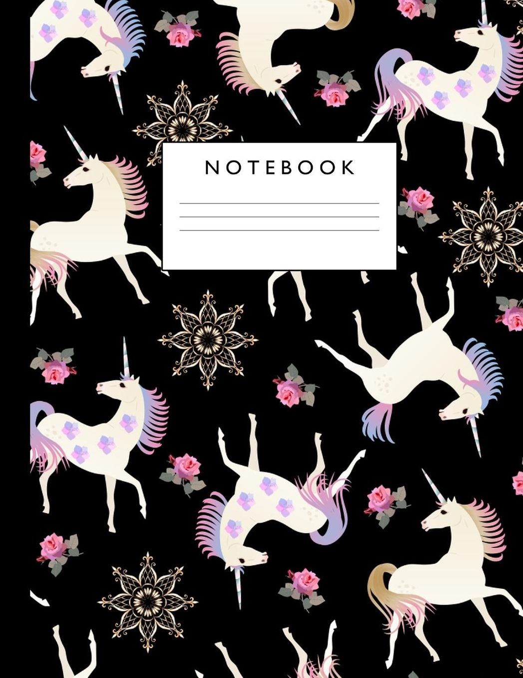 Notebook: Cute Lined Journal Ruled Composition Note Book to Draw and Write In - School Supplies for Elementary, Highschool and College (8.5 x 11 Size 100 Writing Pages) Cover Design 261