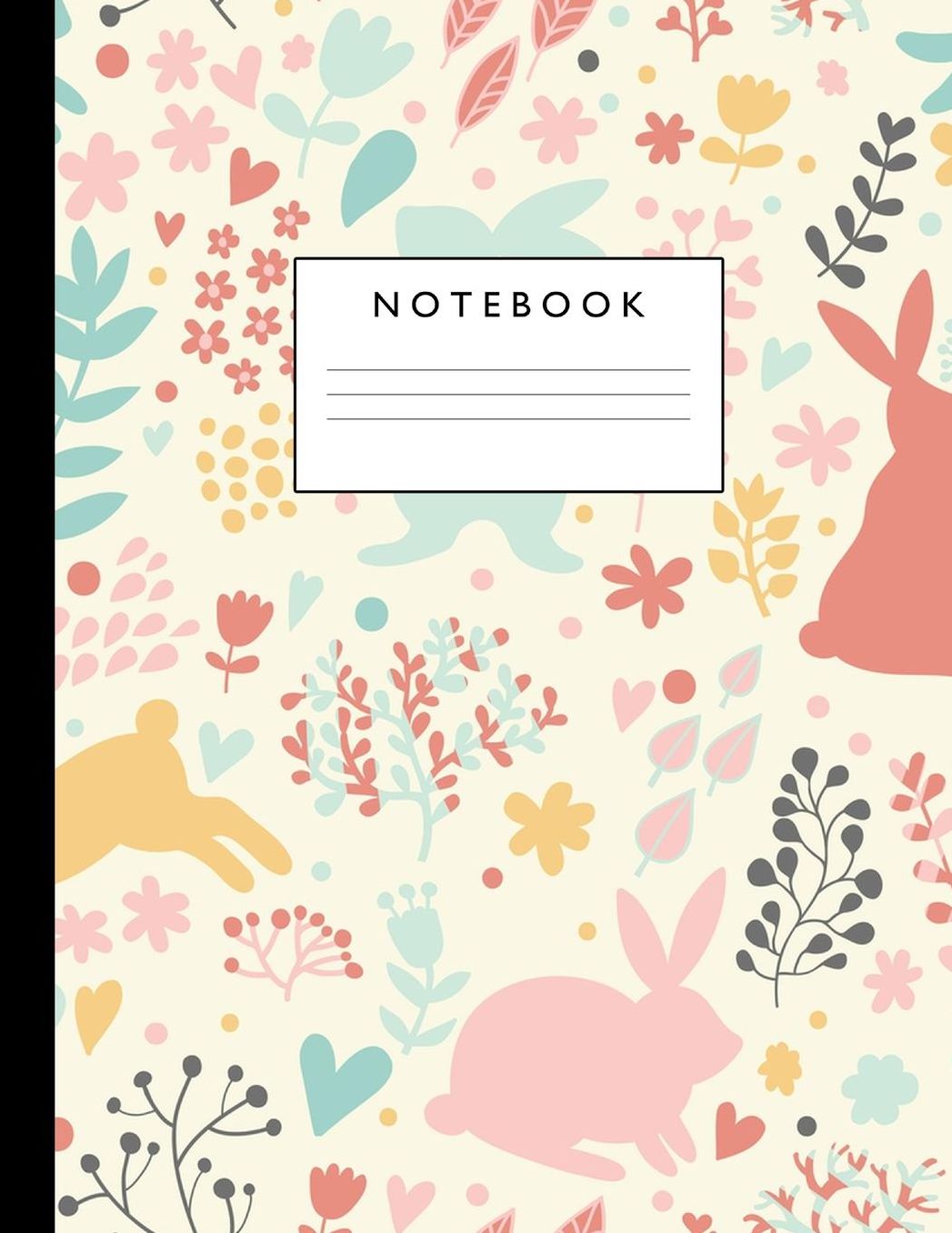 Notebook: Cute Lined Journal Ruled Composition Note Book to Draw and Write In - School Supplies for Elementary, Highschool and College (8.5 x 11 Size 100 Writing Pages) Cover Design 262