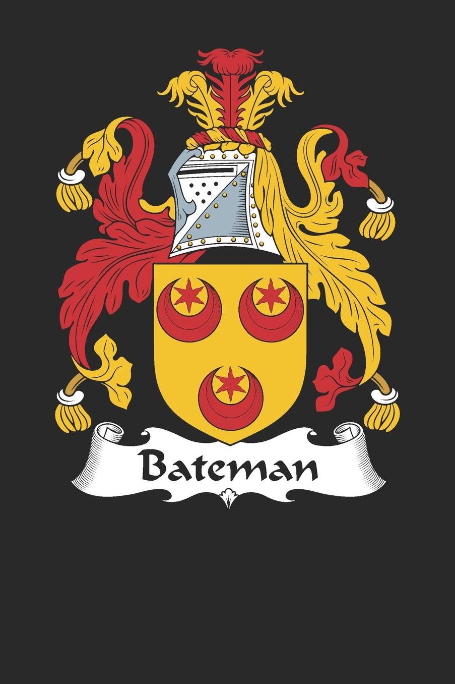 Bateman: Bateman Coat of Arms and Family Crest Notebook Journal (6 x 9 - 100 pages)