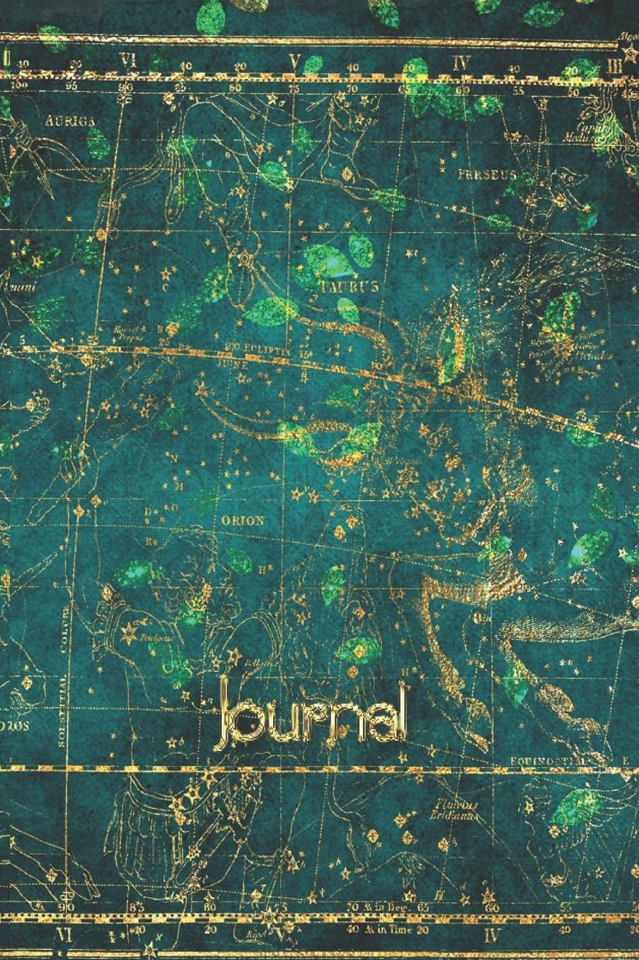 Journal: Elegant Emerald Green And Gold Vintage Journal Memory Book, Diary, Notebook 110 Lined Blank Pages