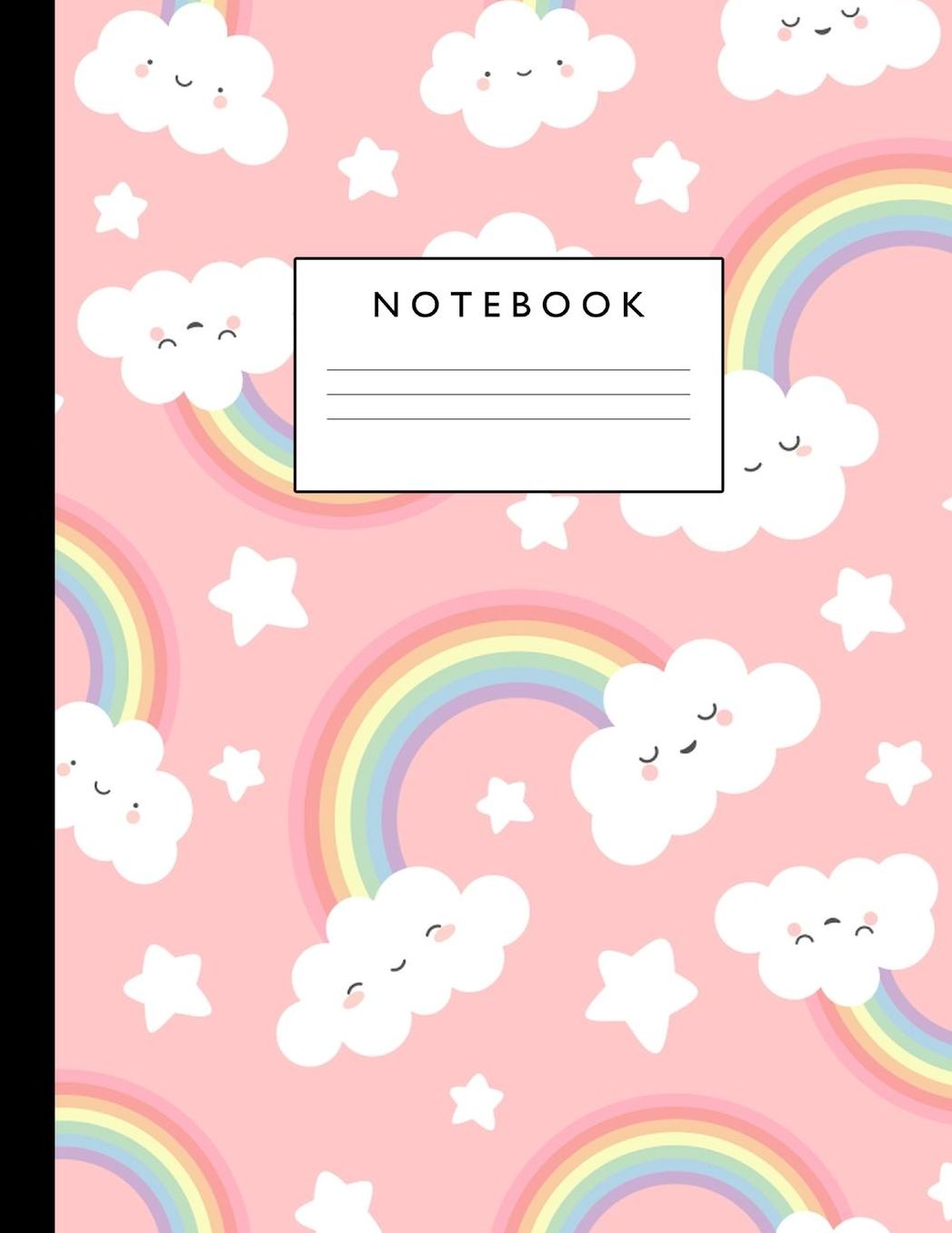 Notebook: Cute Lined Journal Ruled Composition Note Book to Draw and Write In - School Supplies for Elementary, Highschool and College (8.5 x 11 Size 100 Writing Pages) Cover Design 278