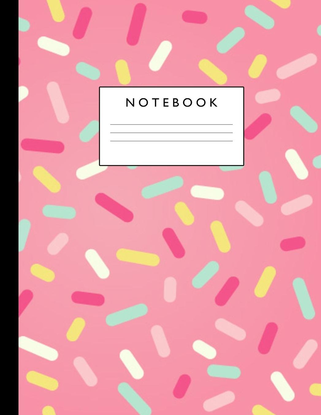 Notebook: Cute Lined Journal Ruled Composition Note Book to Draw and Write In - School Supplies for Elementary, Highschool and College (8.5 x 11 Size 100 Writing Pages) Cover Design 281