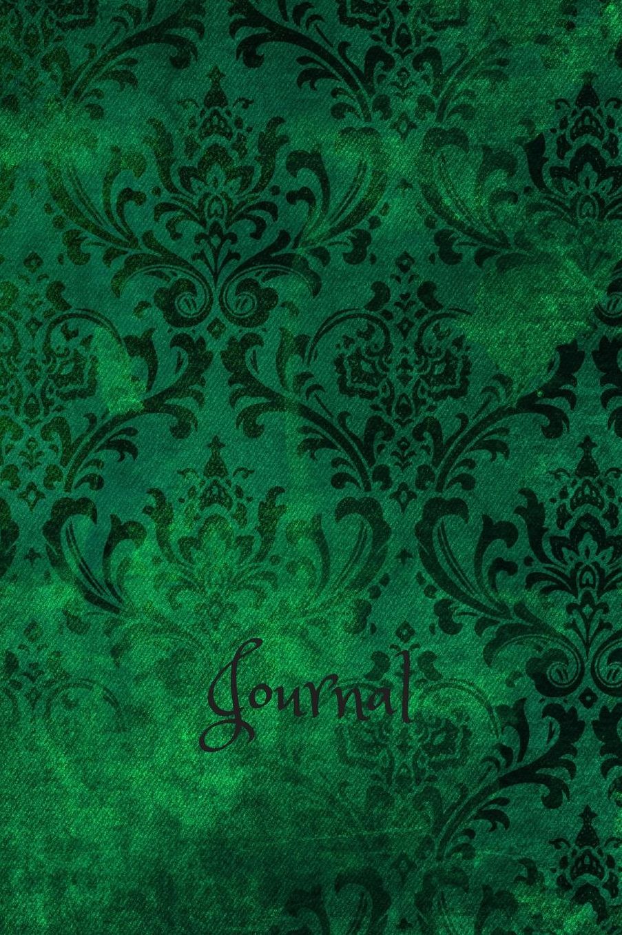 Journal: Elegant Emerald Green Vintage Journal Memory Book, Diary, Notebook 110 Lined Blank Pages