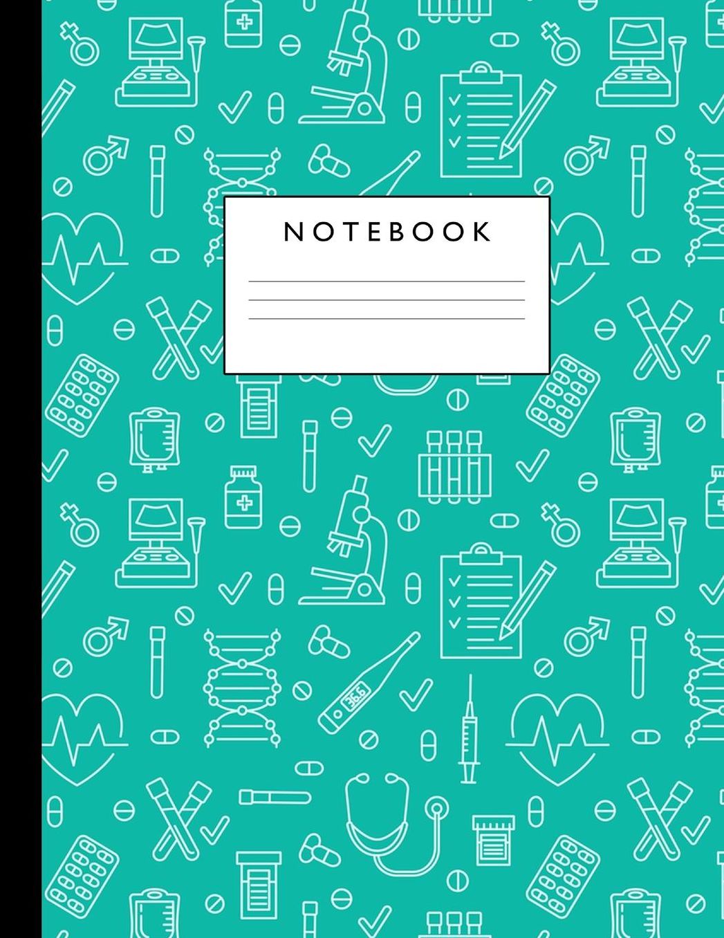 Notebook: Cute Lined Journal Ruled Composition Note Book to Draw and Write In - School Supplies for Elementary, Highschool and College (8.5 x 11 Size 100 Writing Pages) Cover Design 289