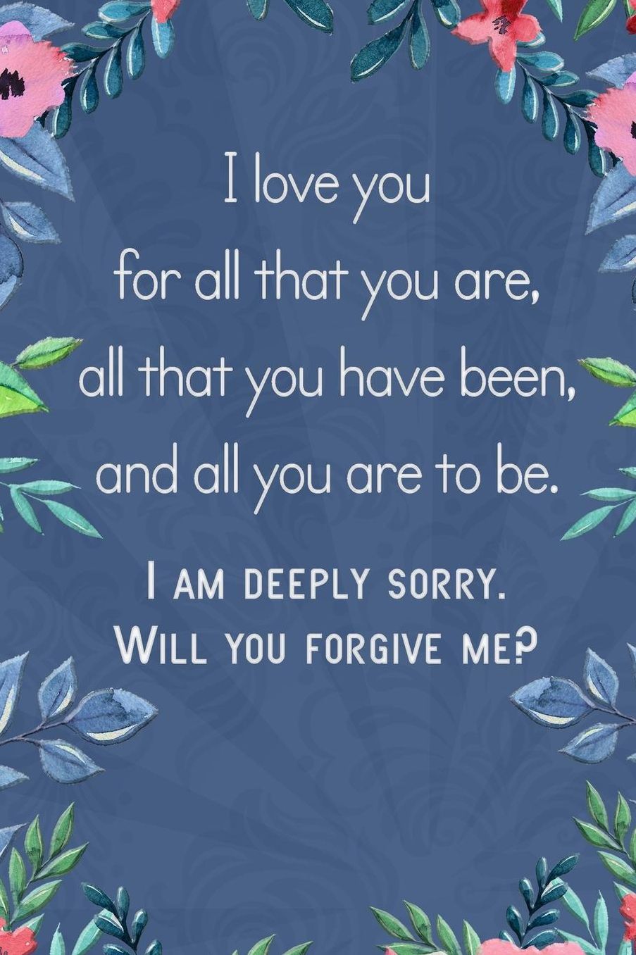 Lined Notebook: Thick Journal With Quote (119 Pages) - Im Sorry Gifts For Her