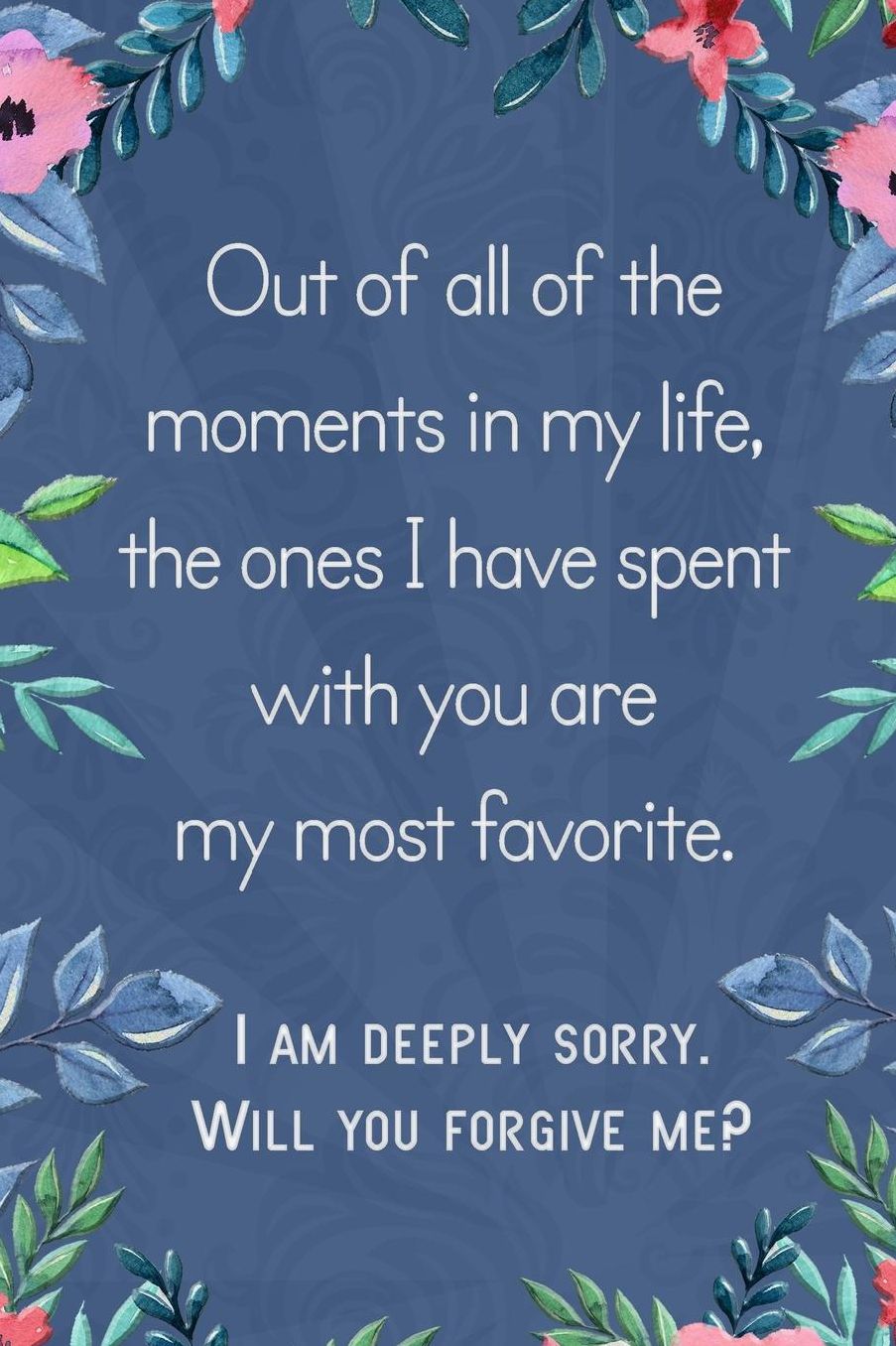 Lined Notebook: Thick Journal With Quote (119 Pages) - Im Sorry Gifts For Her