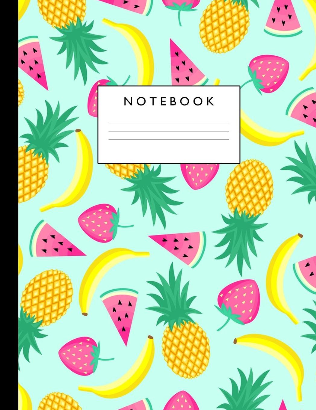 Notebook: Cute Lined Journal Ruled Composition Note Book to Draw and Write In - School Supplies for Elementary, Highschool and College (8.5 x 11 Size 100 Writing Pages) Cover Design 290