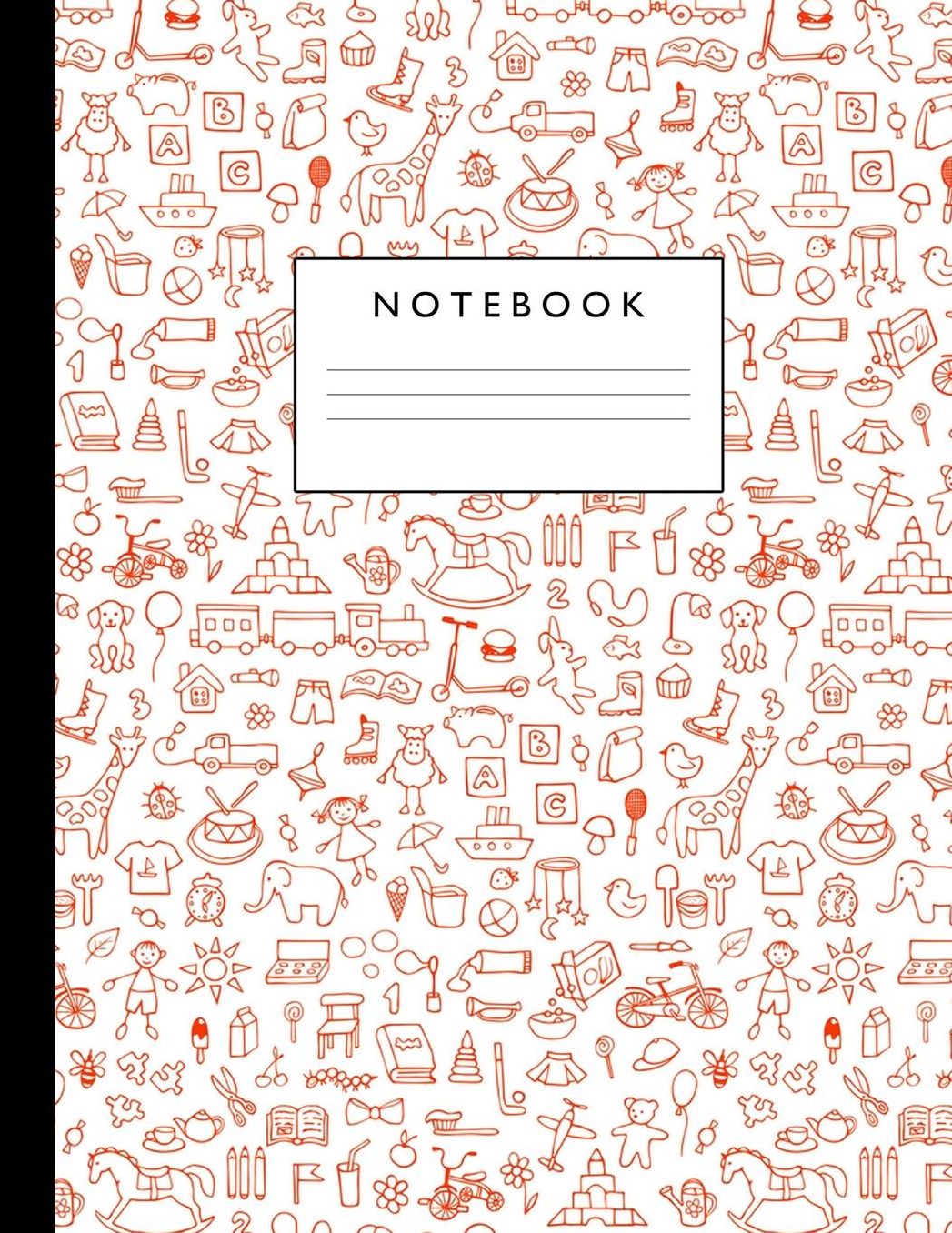 Notebook: Cute Lined Journal Ruled Composition Note Book to Draw and Write In - School Supplies for Elementary, Highschool and College (8.5 x 11 Size 100 Writing Pages) Cover Design 293