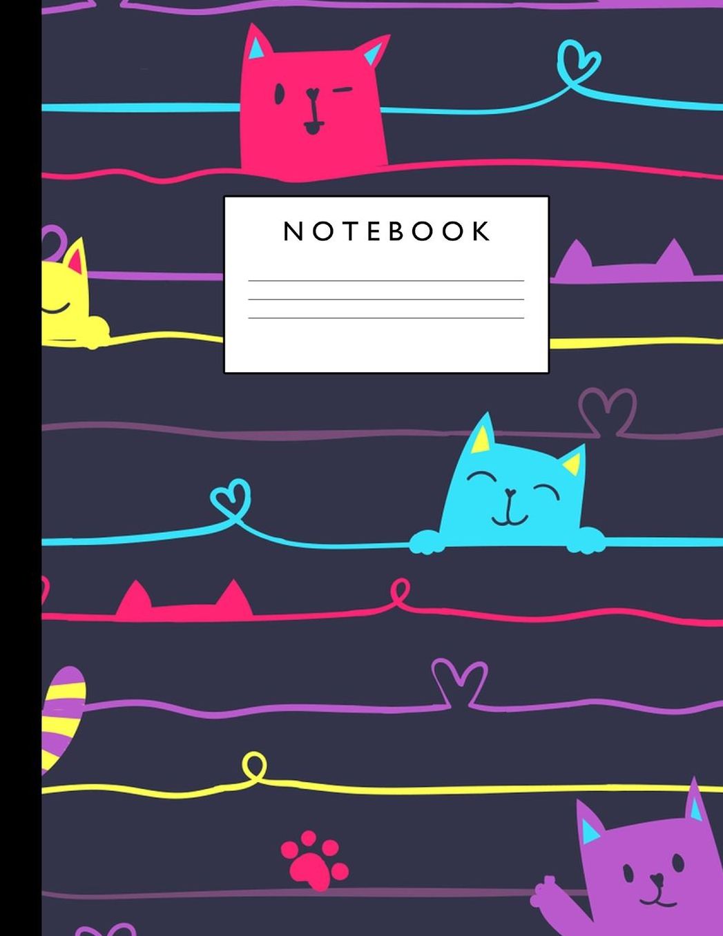 Notebook: Cute Lined Journal Ruled Composition Note Book to Draw and Write In - School Supplies for Elementary, Highschool and College (8.5 x 11 Size 100 Writing Pages) Cover Design 297