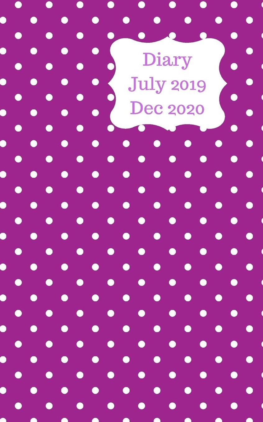 Diary July 2019 Dec 2020: 5x8 pocket size, week to a page 18 month diary. Space for notes and to do list on each page. Perfect for teachers, students and small business owners. Purple design with white dots