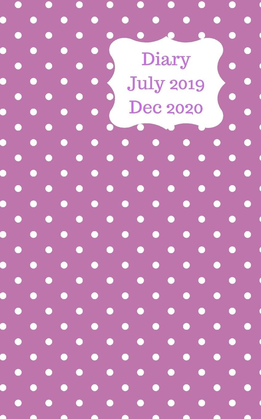 Diary July 2019 Dec 2020: 5x8 pocket size, week to a page 18 month diary. Space for notes and to do list on each page. Perfect for teachers, students and small business owners. Lilac design with white polka dots