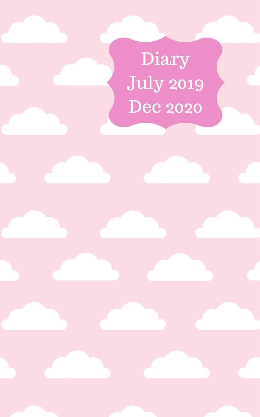Diary July 2019 Dec 2020: 5x8 pocket size, week to a page 18 month diary. Space for notes and to do list on each page. Perfect for teachers, students and small business owners. Pink design with white clouds