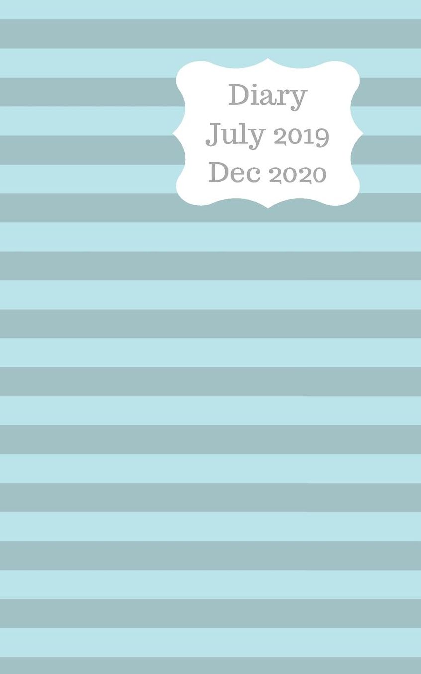 Diary July 2019 Dec 2020: 5x8 pocket size, week to a page 18 month diary. Space for notes and to do list on each page. Perfect for teachers, students and small business owners. Blue & grey stripe design