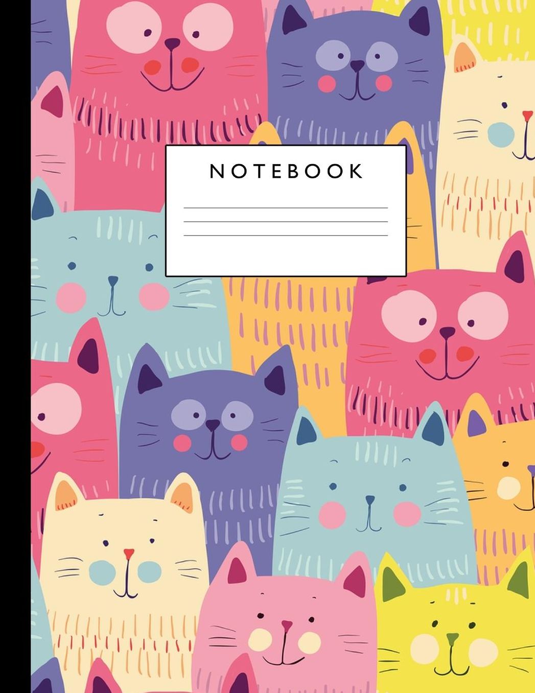 Notebook: Cute Lined Journal Ruled Composition Note Book to Draw and Write In - School Supplies for Elementary, Highschool and College (8.5 x 11 Size 100 Writing Pages) Cover Design 303