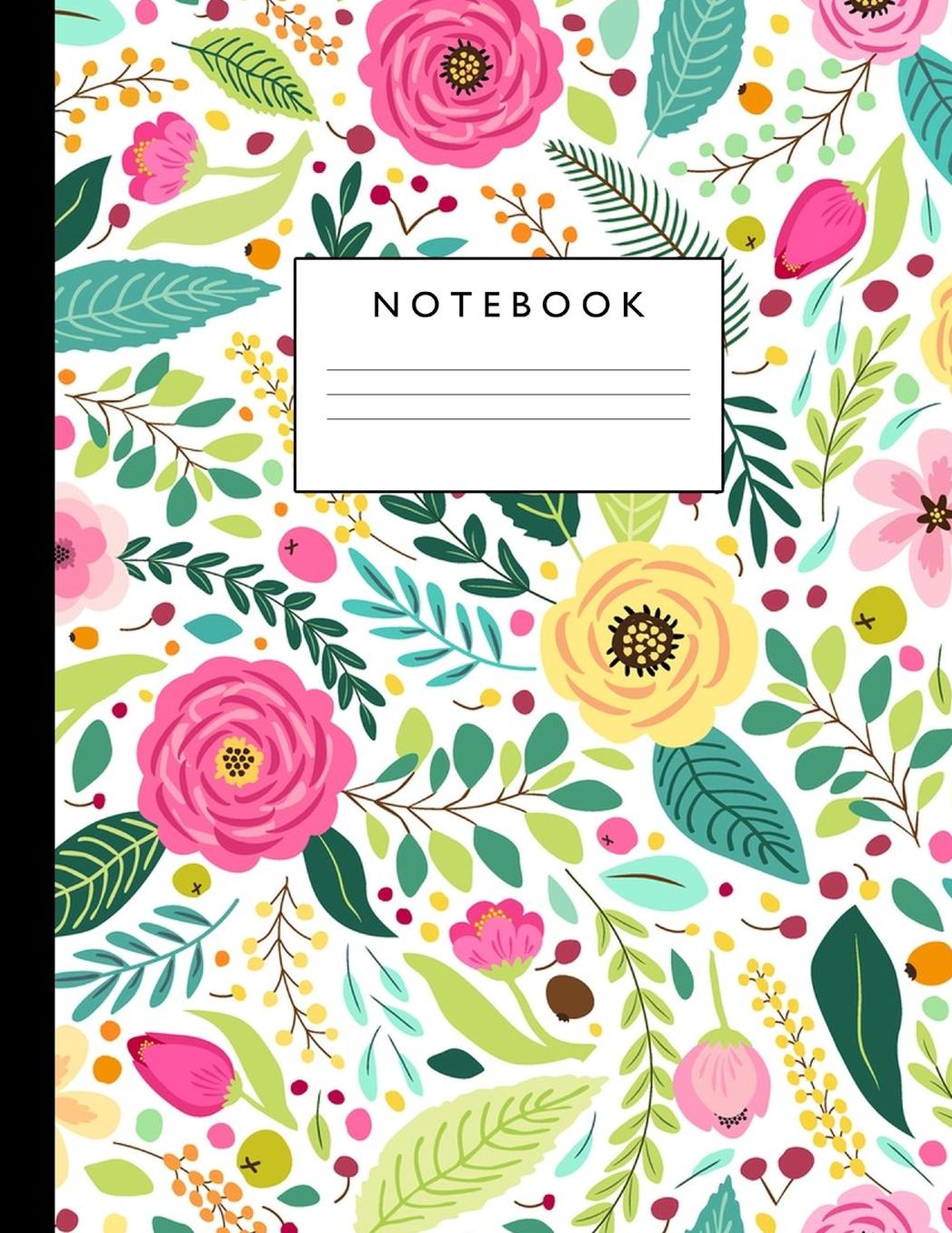 Notebook: Cute Lined Journal Ruled Composition Note Book to Draw and Write In - School Supplies for Elementary, Highschool and College (8.5 x 11 Size 100 Writing Pages) Cover Design 310