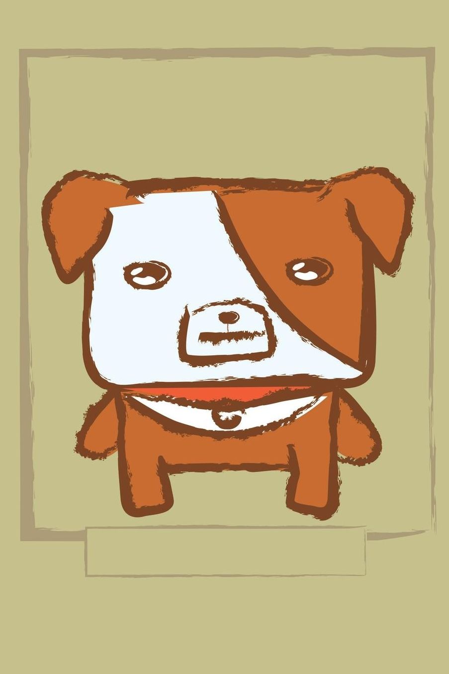 Cute Dog: 6 x 9 wide ruled lined blank 120 pages. journal, notebook or diary.