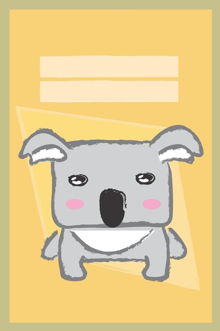 Cute Koala: 6 x 9 wide ruled lined blank 120 pages. journal, notebook or diary.