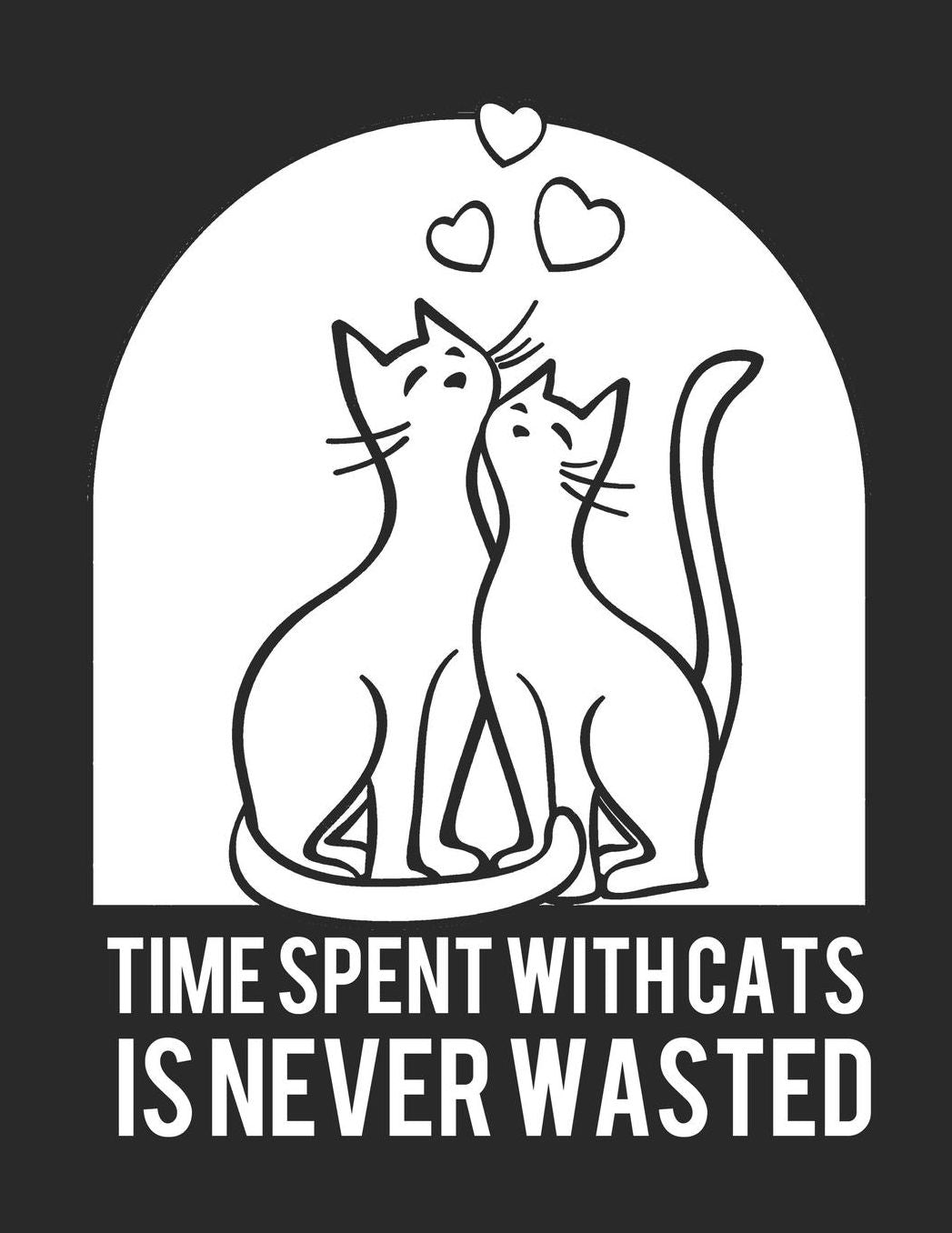 Cat Journal for Girls: Time Spent With Cats Is Never Wasted, College Ruled Lined Paper 120 Pages 8.5x11