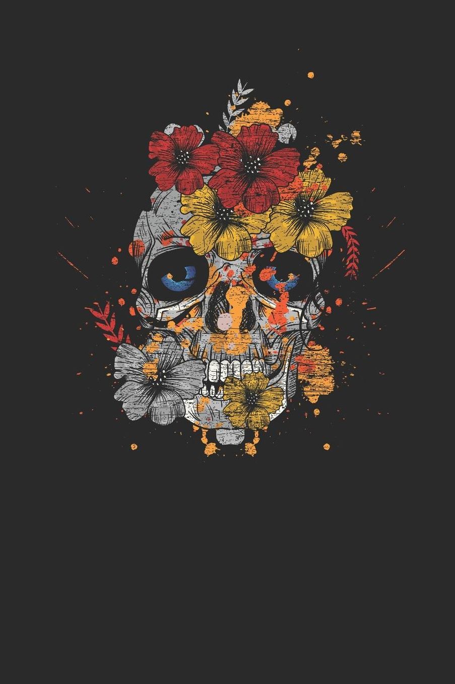 Cinco De Mayo Skull Flowers: Dotted Bullet Notebook (6 x 9 - 120 pages) Cinco de Mayo Holidays and Celebrations Notebook for Daily Journal, Diary, and Gift