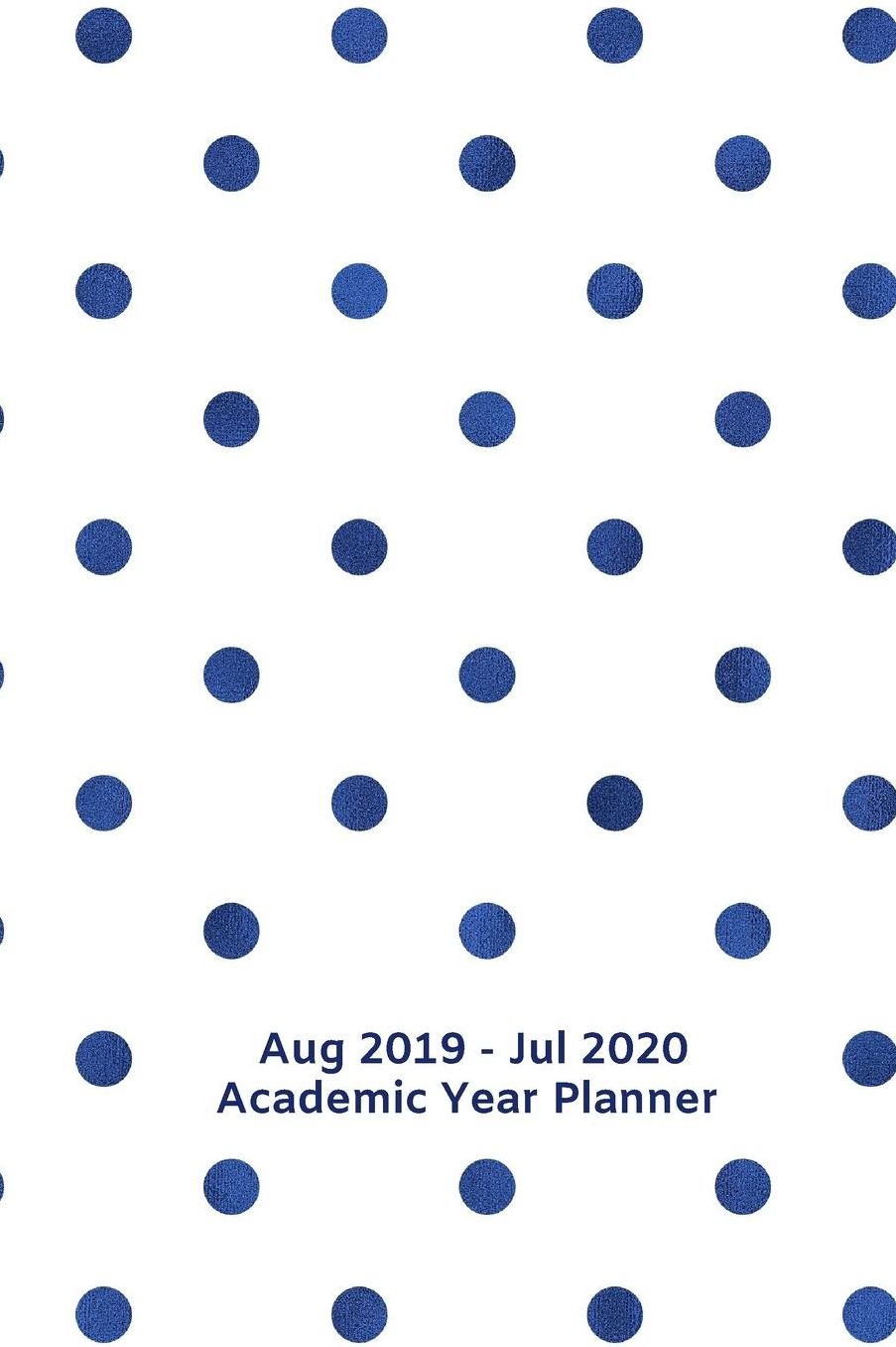 Planner for college students - 2019-2020 Academic Diary Week To Page View: Mid Year Planner with To Do list and Goals on each page - blue glitter effect spots