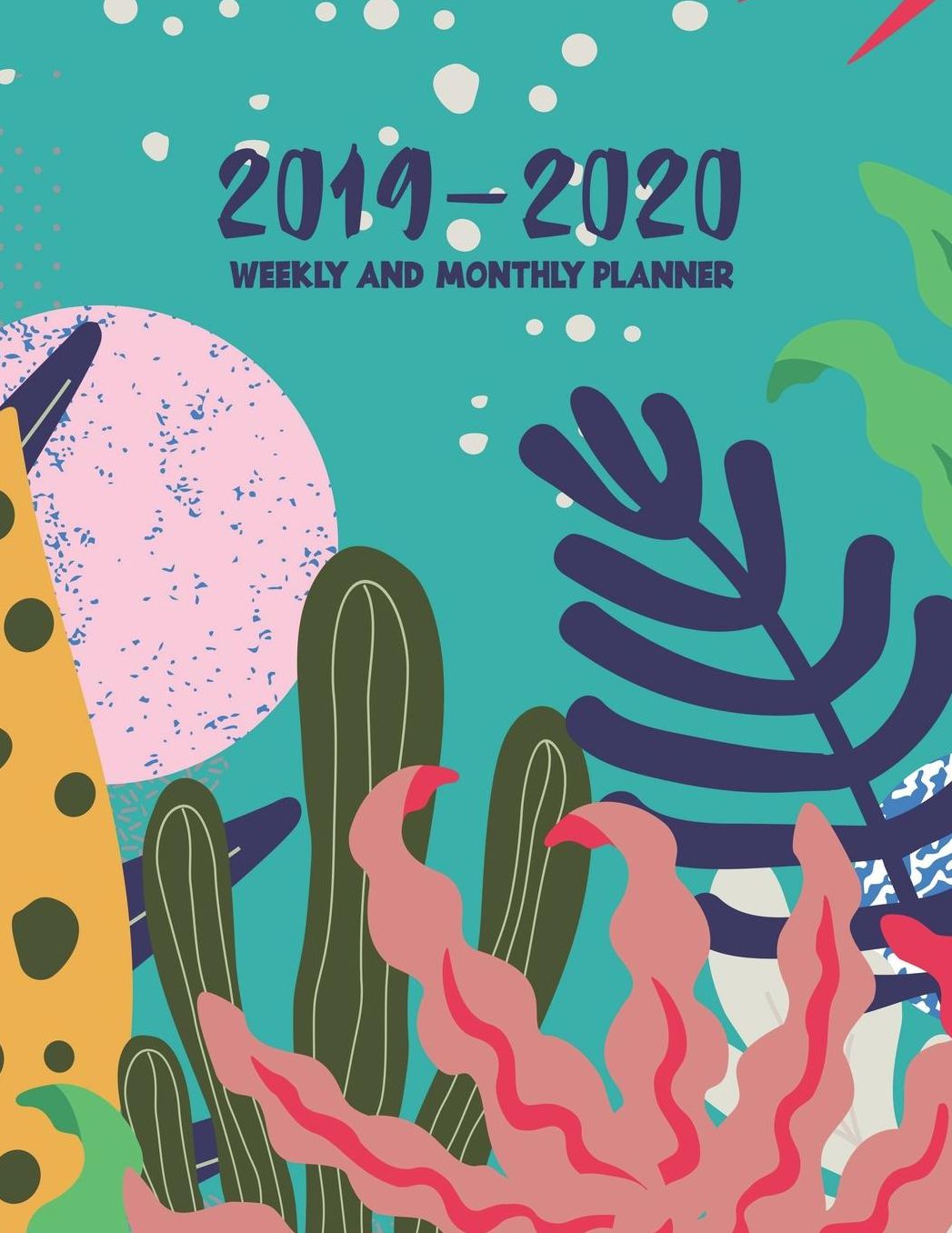 2019-2020 Weekly and Monthly Planner: Ocean Academic Planner for Students Track Goals Class Schedules and Assignments