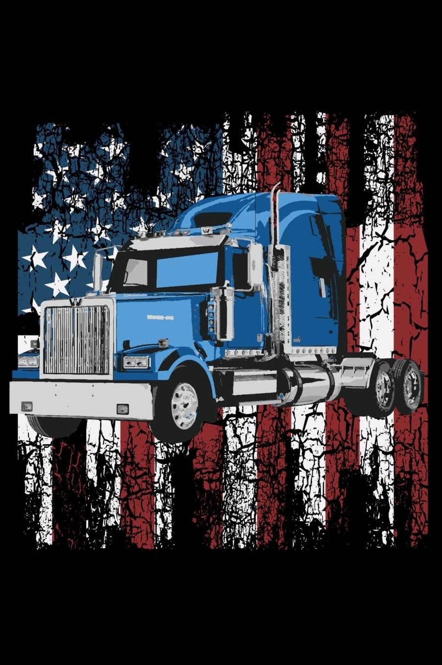 American Patriot Truck Driver Notebook Journal: Truck Notebook Trailor Transport Journal for Truck driver, Trucker on their Lorry or Tractor, for sketches ideas and To-Do lists, Dot Grid notebook, 120 pages