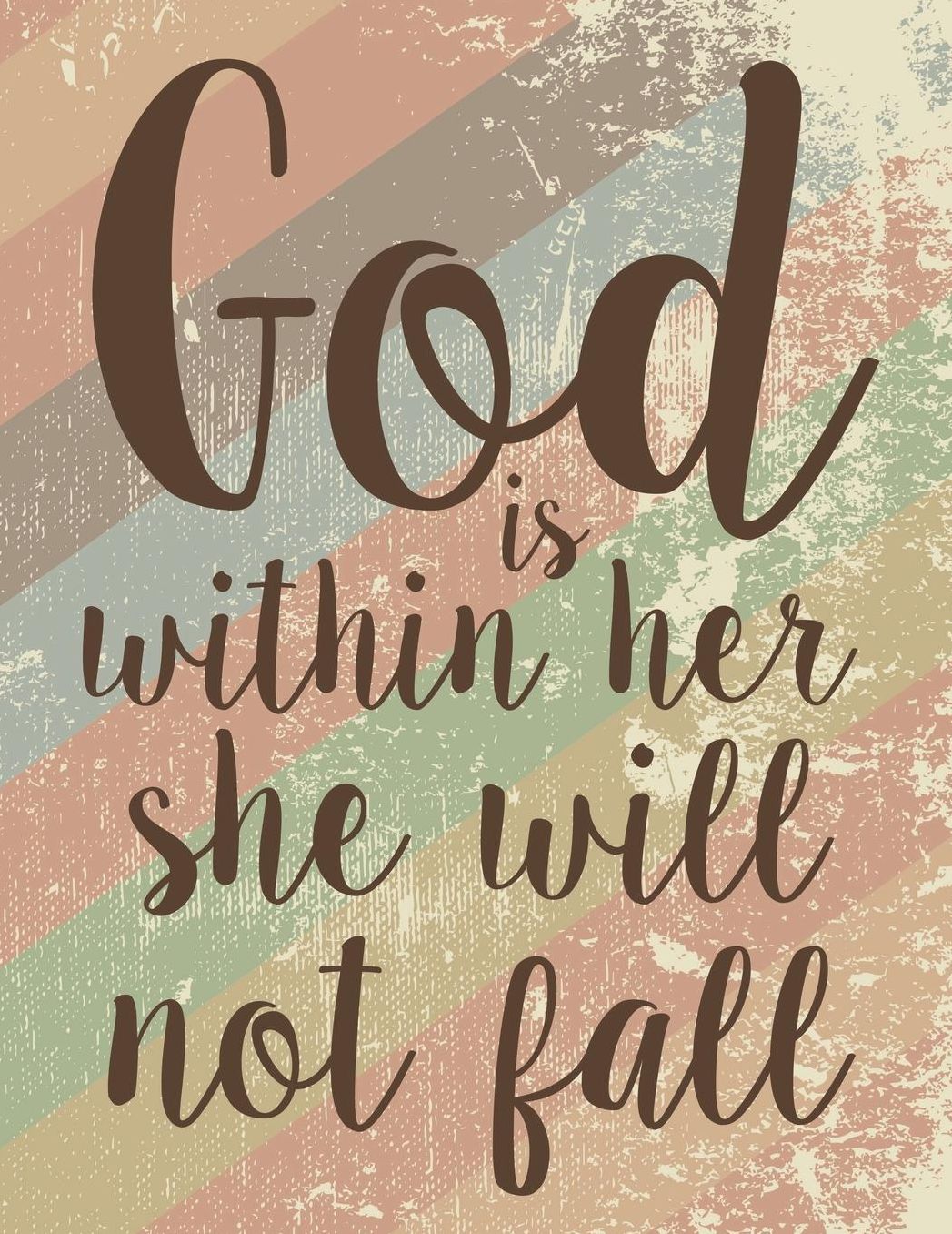 God Is Within Her She Will Not Fall: 2019-2020 Academic Planner for Students Track Goals Class Schedules and Assignments