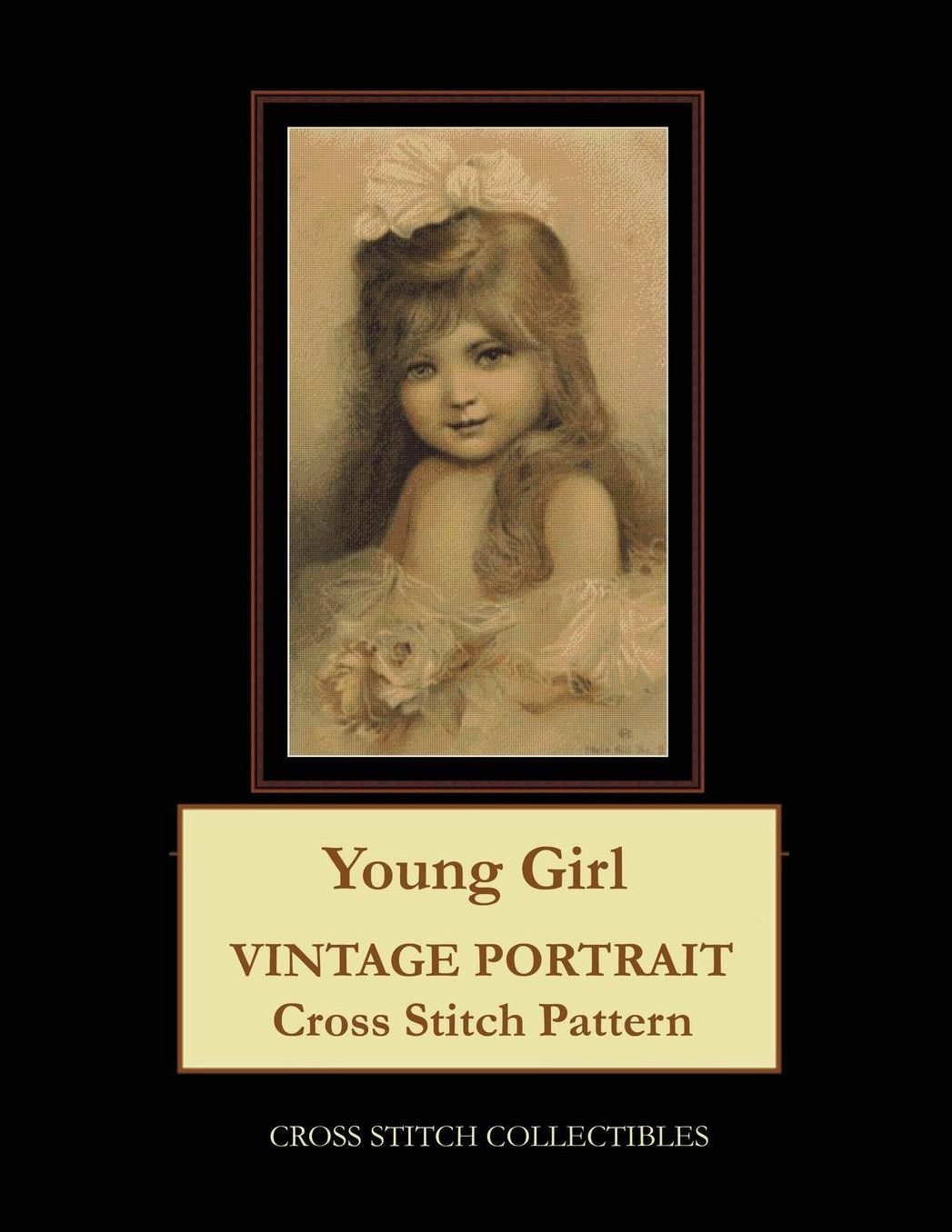Young Girl: Vintage Portrait Cross Stitch Pattern