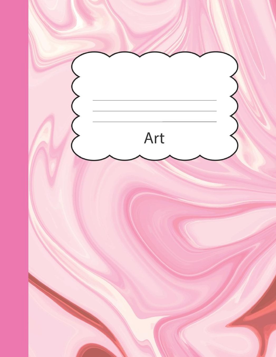Art: Cute Large Blank Primary Sketchbook Paper for Girls Pink Marble Paperback Cover Drawing Sketch Book for Artists & Illustrators Writing Pad Sketch Book Create & Learn to Draw
