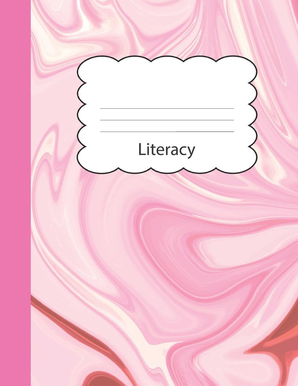 Literacy: Cute Large Blank Primary Sketchbook Paper for Girls Pink Marble Paperback Cover Drawing Sketch Book for Artists & Illustrators Writing Pad Sketch Book Create & Learn to Draw