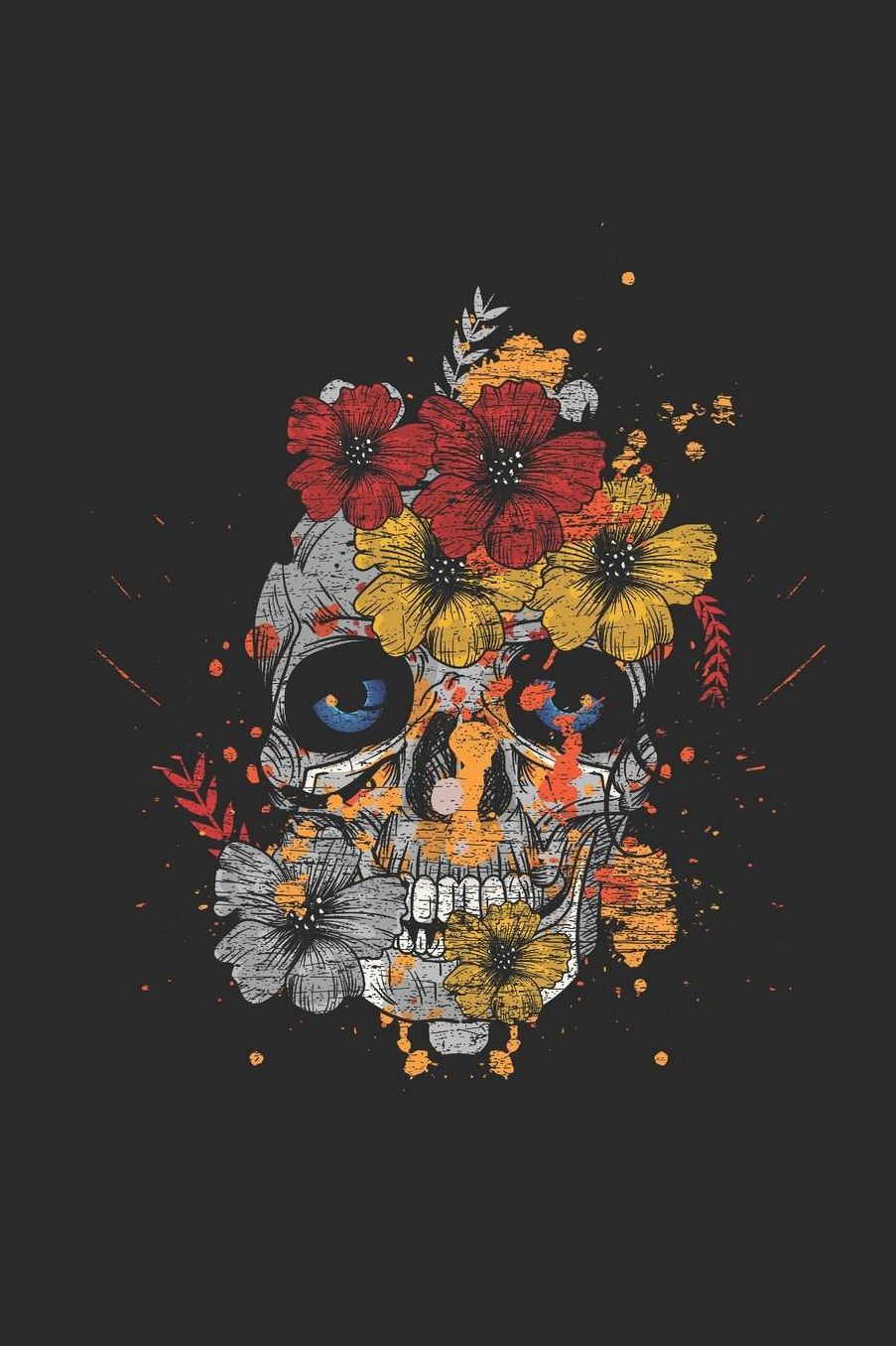 Cinco De Mayo Skull Flowers: Graph Paper Notebook (6 x 9 - 120 pages) Cinco de Mayo Holidays and Celebrations Notebook for Daily Journal, Diary, and Gift