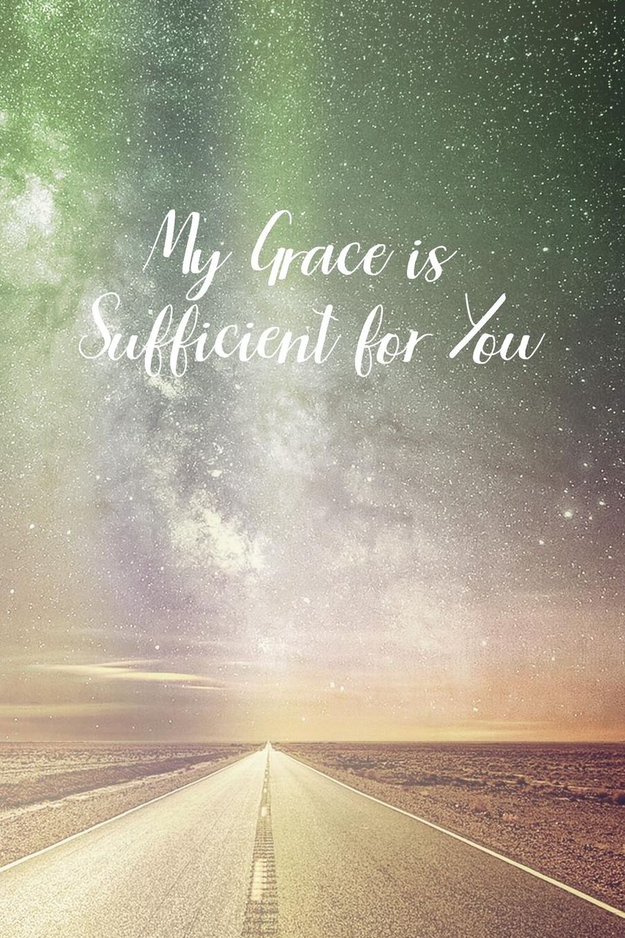 My Grace is Sufficient for You: Prayer Journal - a beautiful peaceful notebook cover with 120 blank, lined pages.