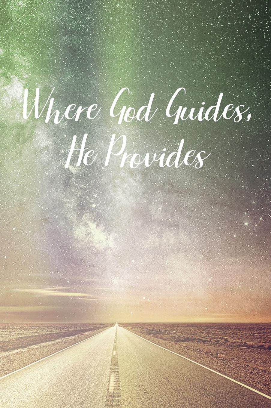 Where God Guides, He Provides: Prayer Journal - a beautiful peaceful notebook cover with 120 blank, lined pages.